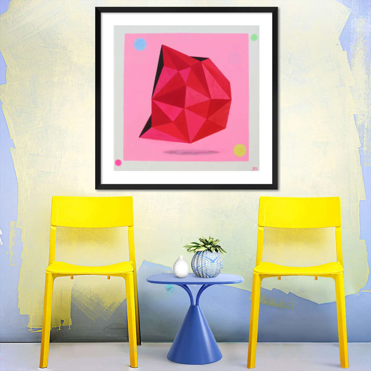 12 Ray Star Ruby Wall Art