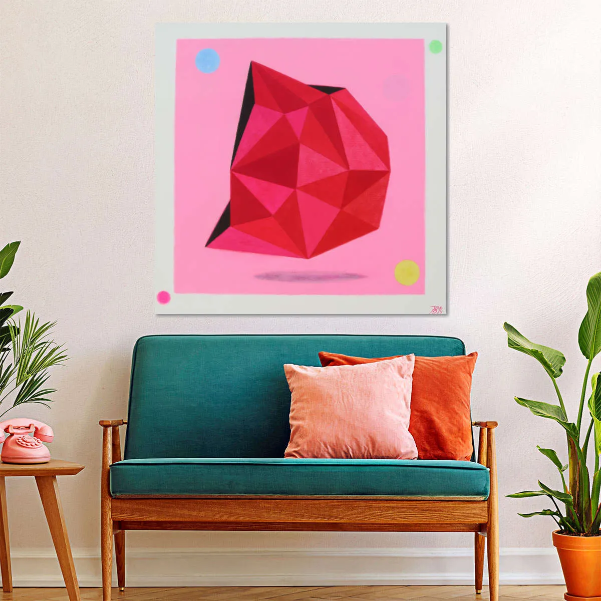 12 Ray Star Ruby Wall Art