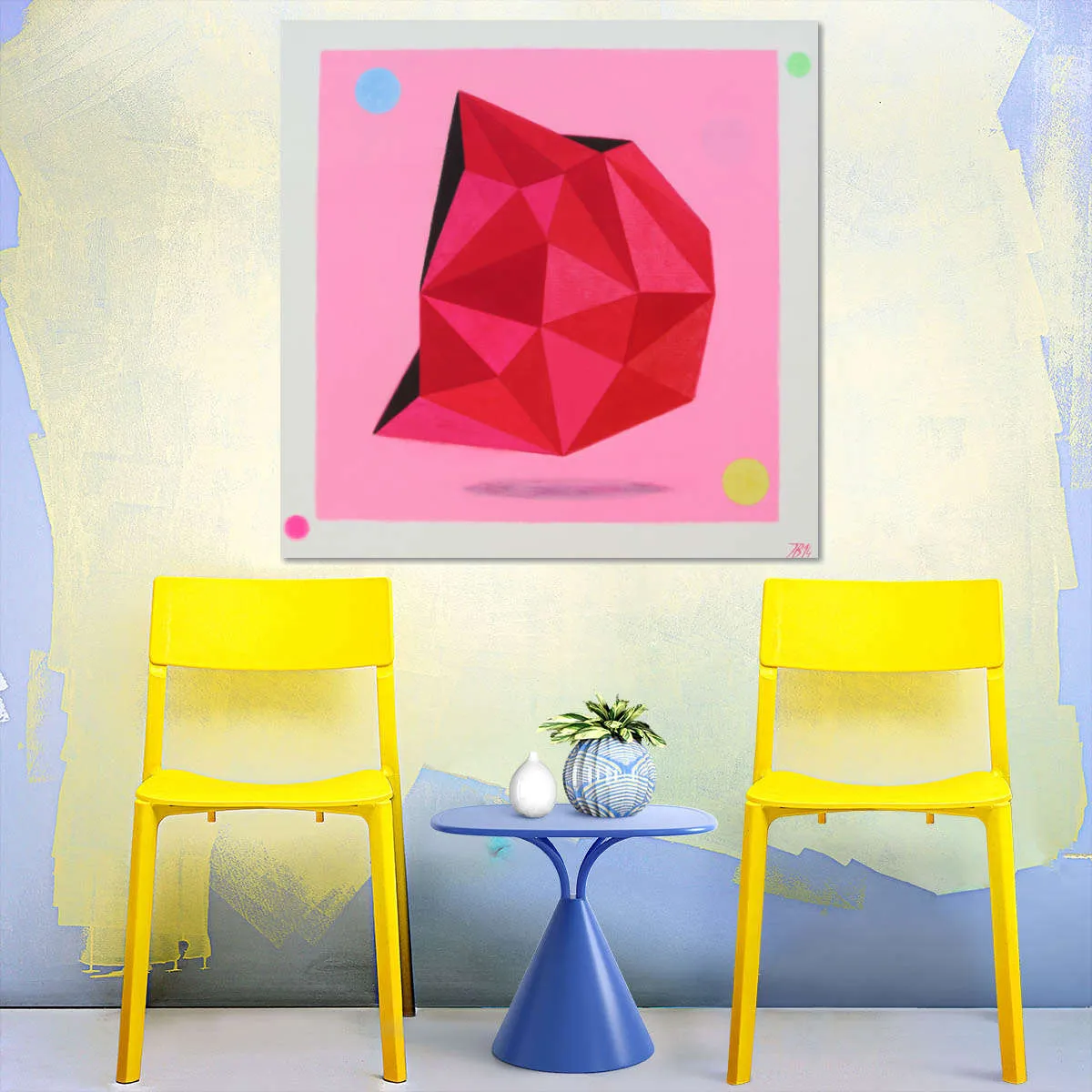 12 Ray Star Ruby Wall Art