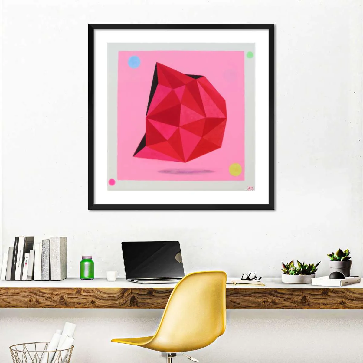 12 Ray Star Ruby Wall Art