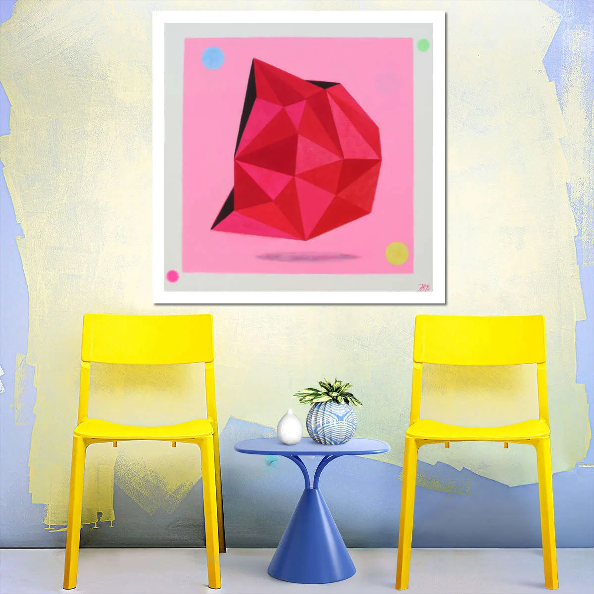 12 Ray Star Ruby Wall Art