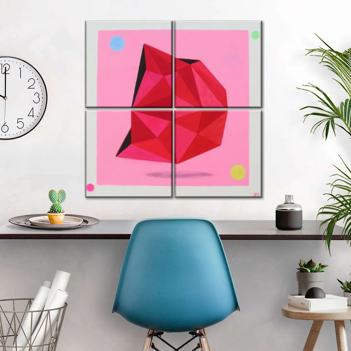 12 Ray Star Ruby Wall Art