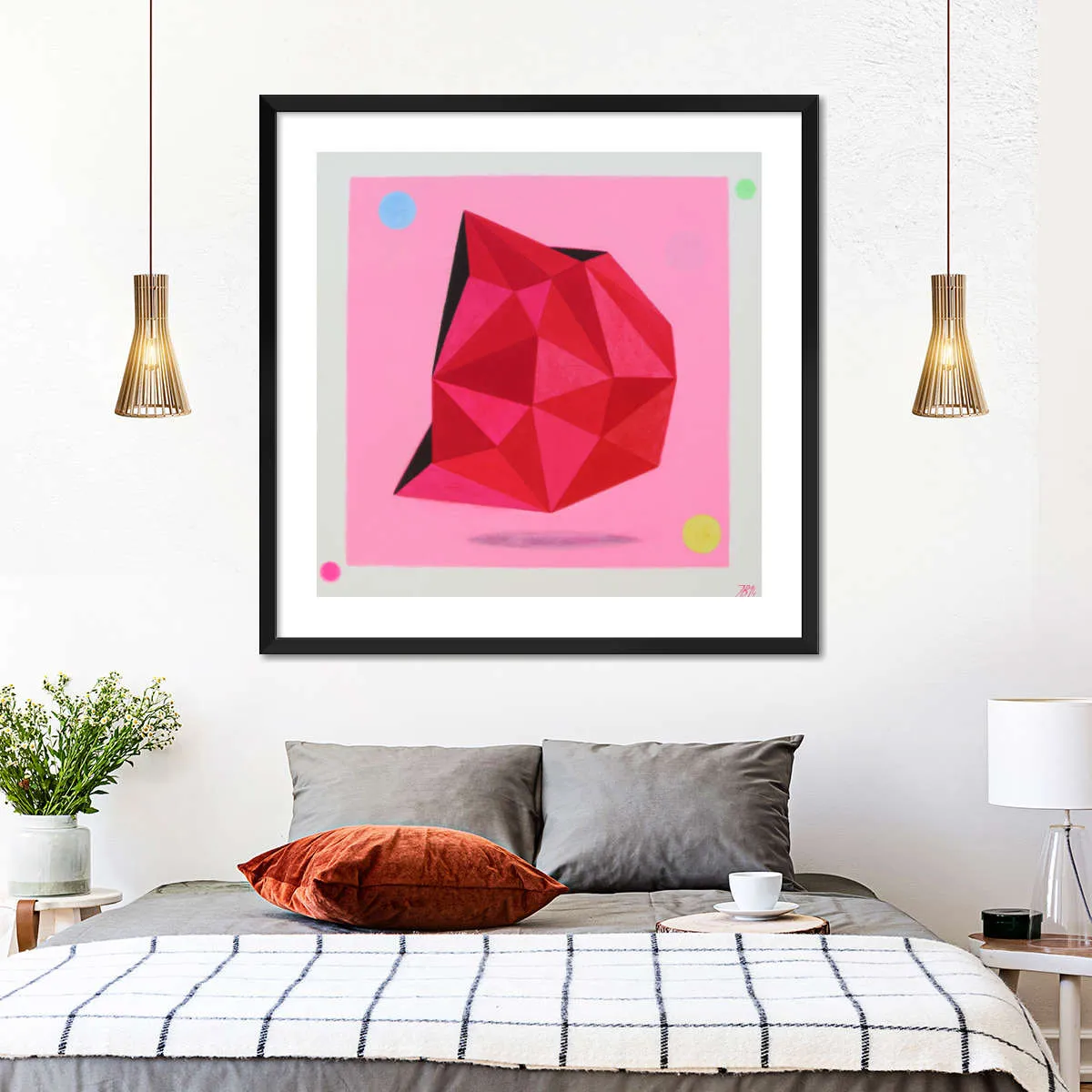 12 Ray Star Ruby Wall Art