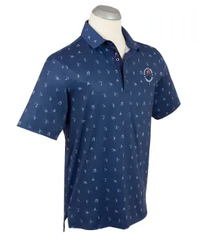 124th U.S. Open Men's Bobby Jones Golfman Print Jersey Polo Shirt