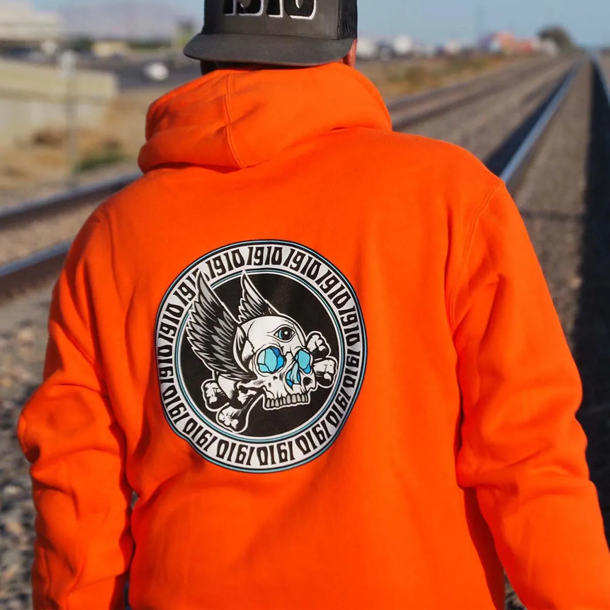 1910 Killed By Death Hoodie - Orange