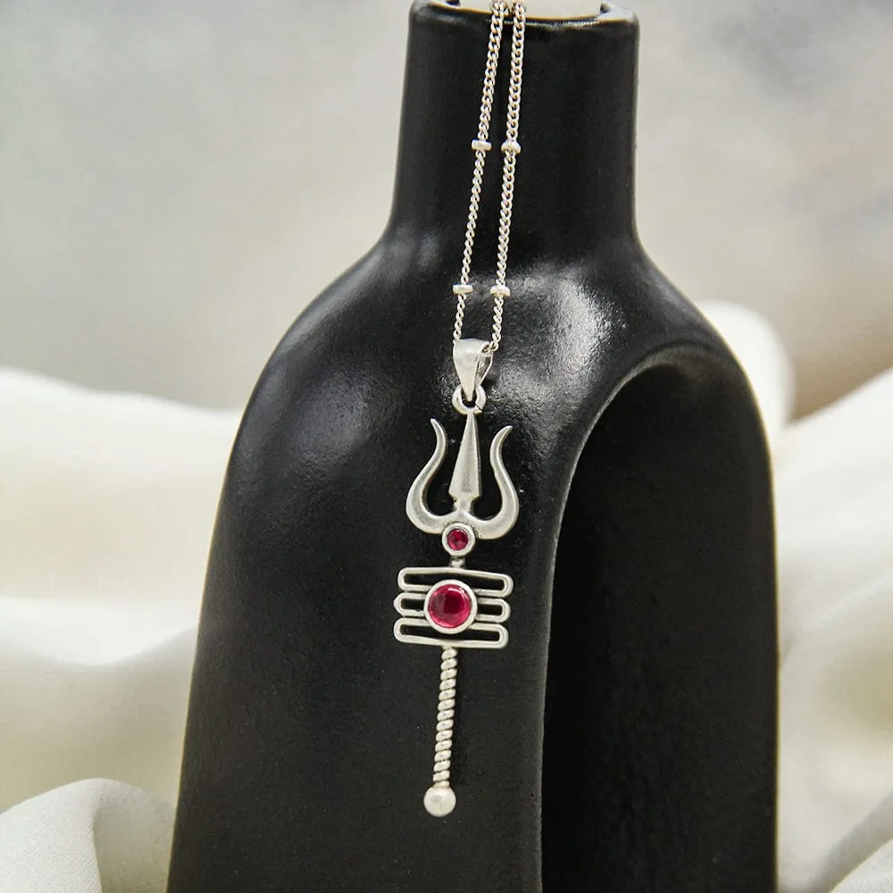 92.5 Women's Trishul  Silver  pendant