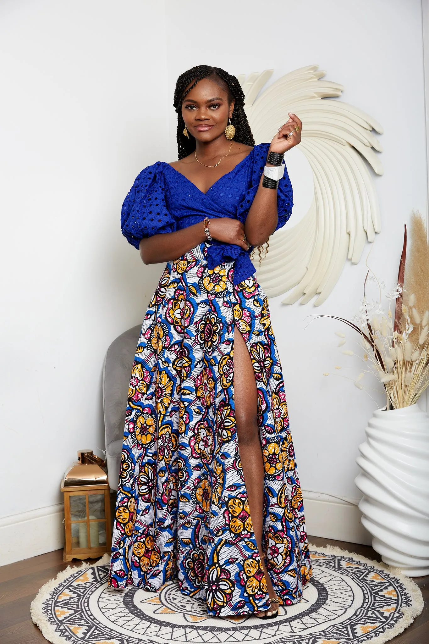 African Print Ankara Maxi Skirt - Lupita