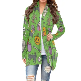 All-Over Print Women's Cardigan With Long Sleeve 186