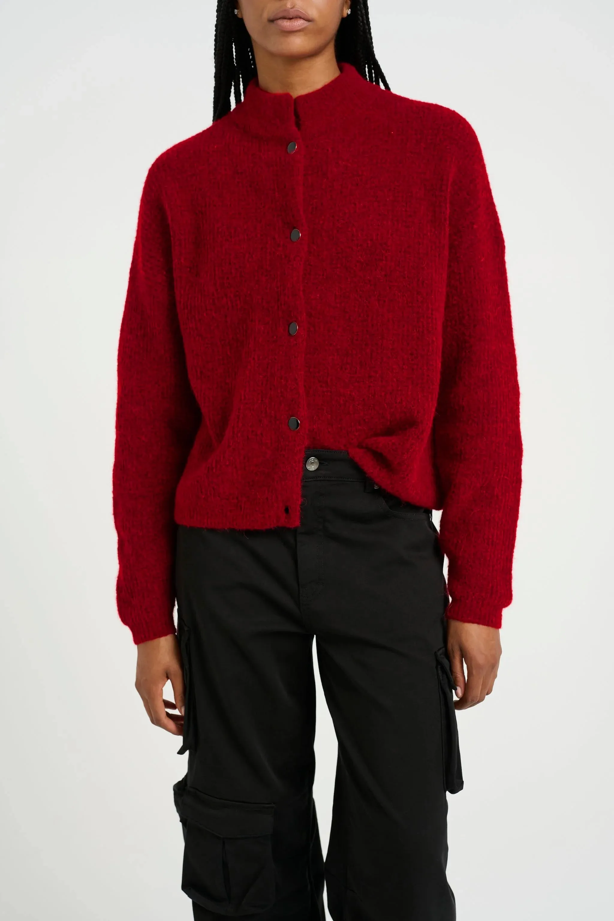 Alphagz Short Cardigan - Haute Red Melange