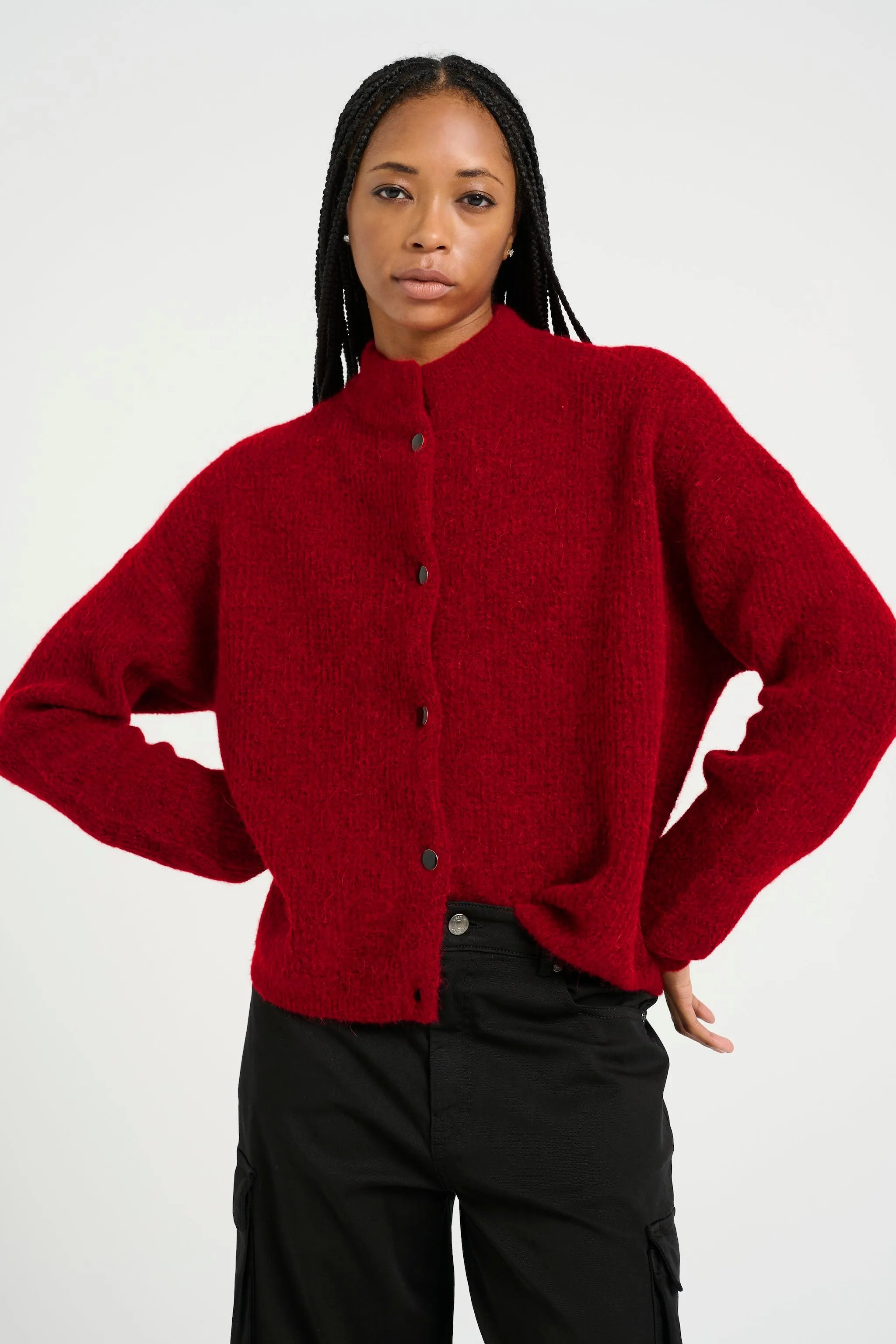 Alphagz Short Cardigan - Haute Red Melange