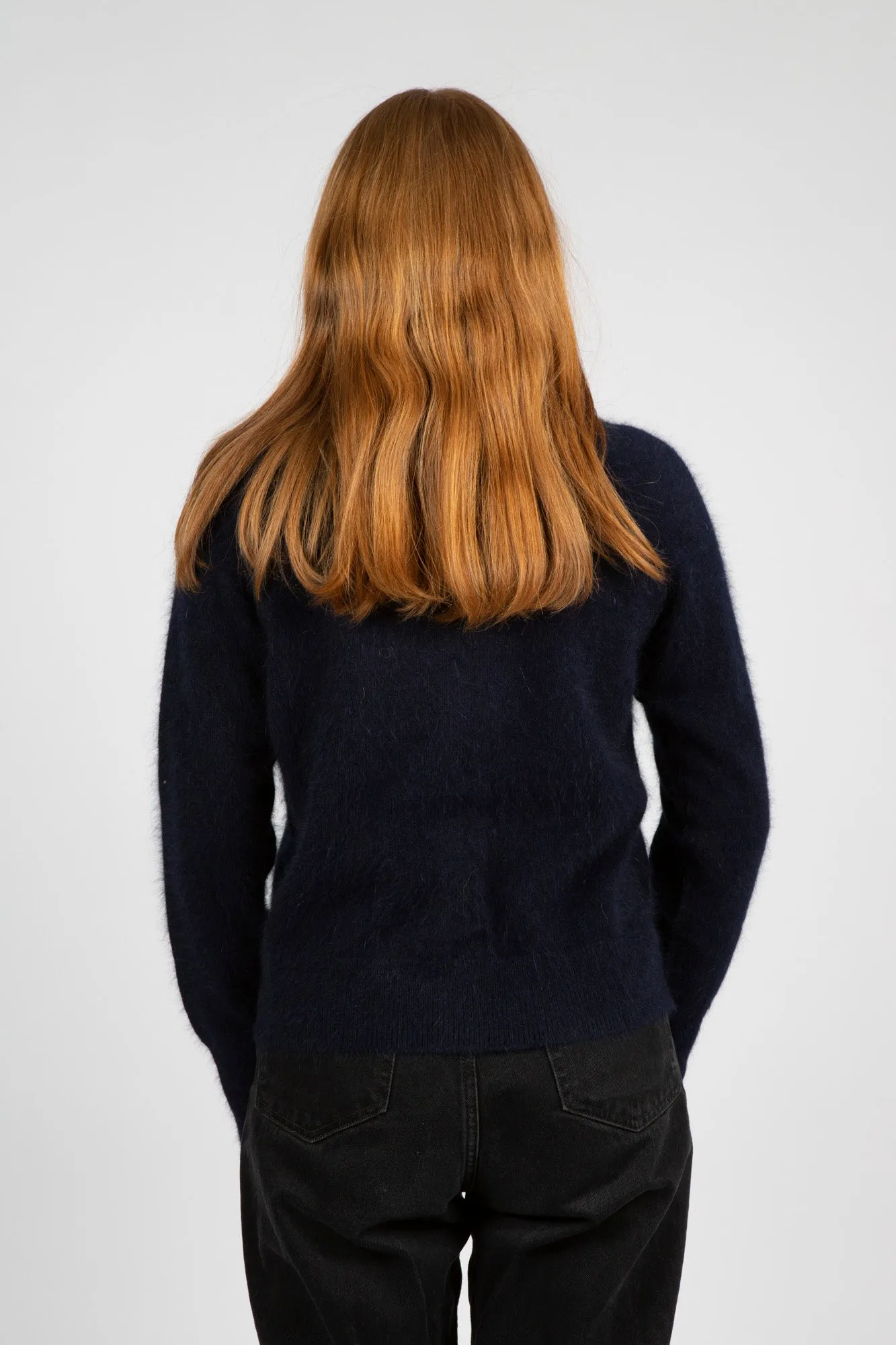 Angora Cardigan - Navy