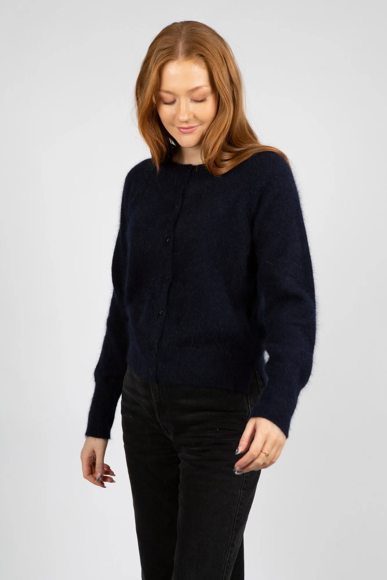 Angora Cardigan - Navy