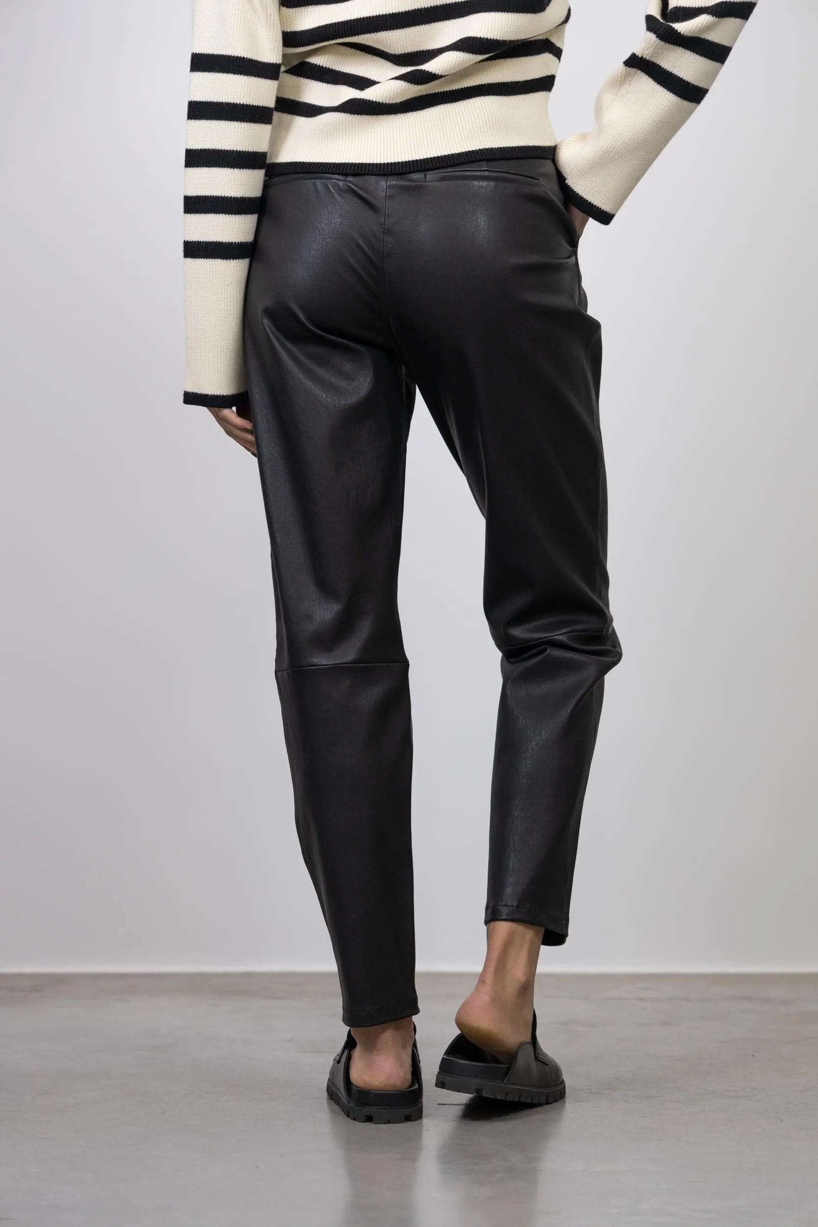 ANNIE STRAIGHT LEG LEATHER PANTS