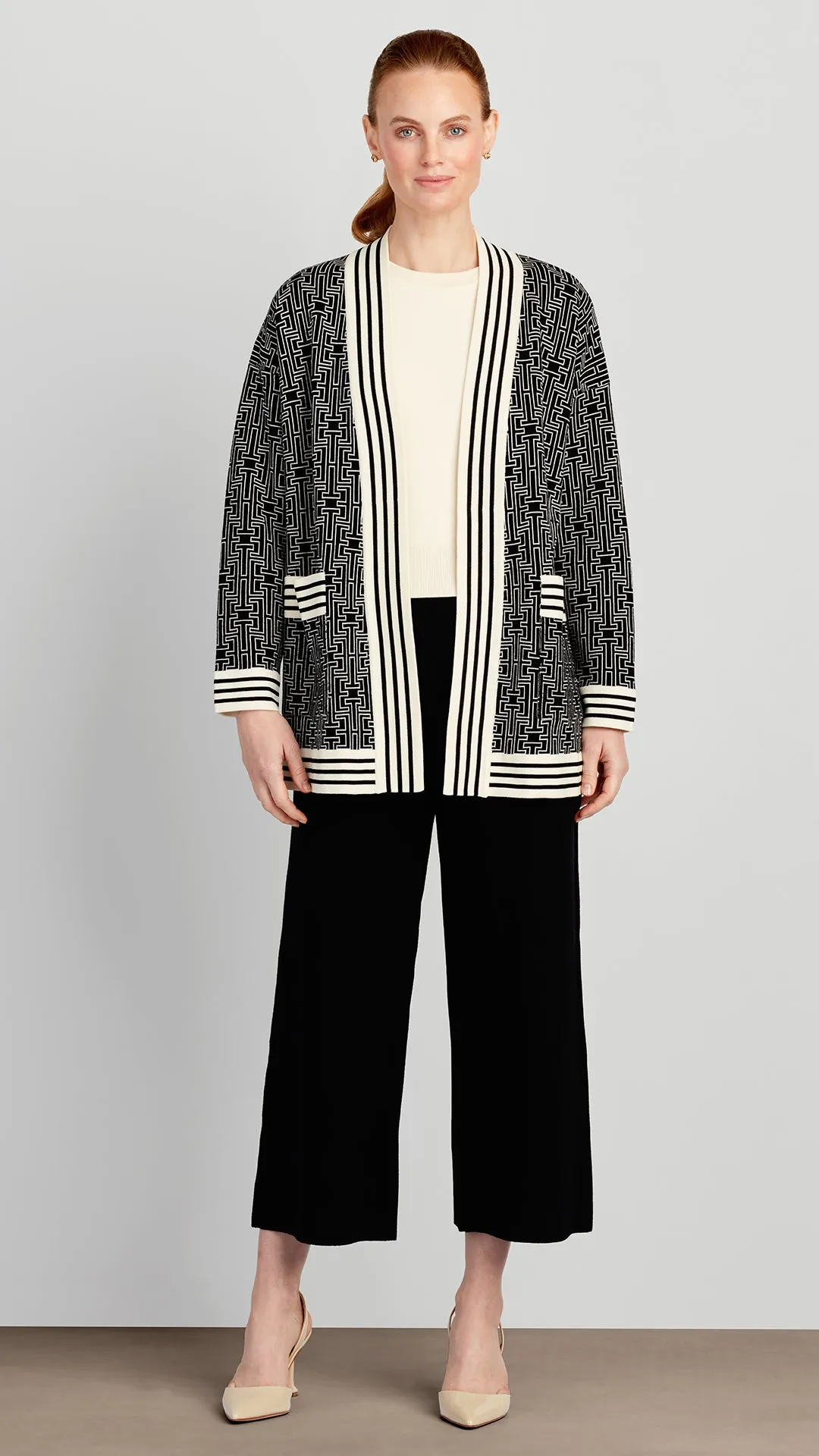 AVA SIGNATURE PRINT CARDIGAN