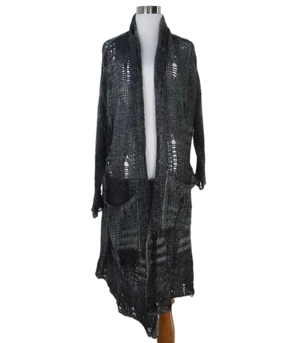 Avant Toi Grey Cashmere & Silk Cardigan sz 4