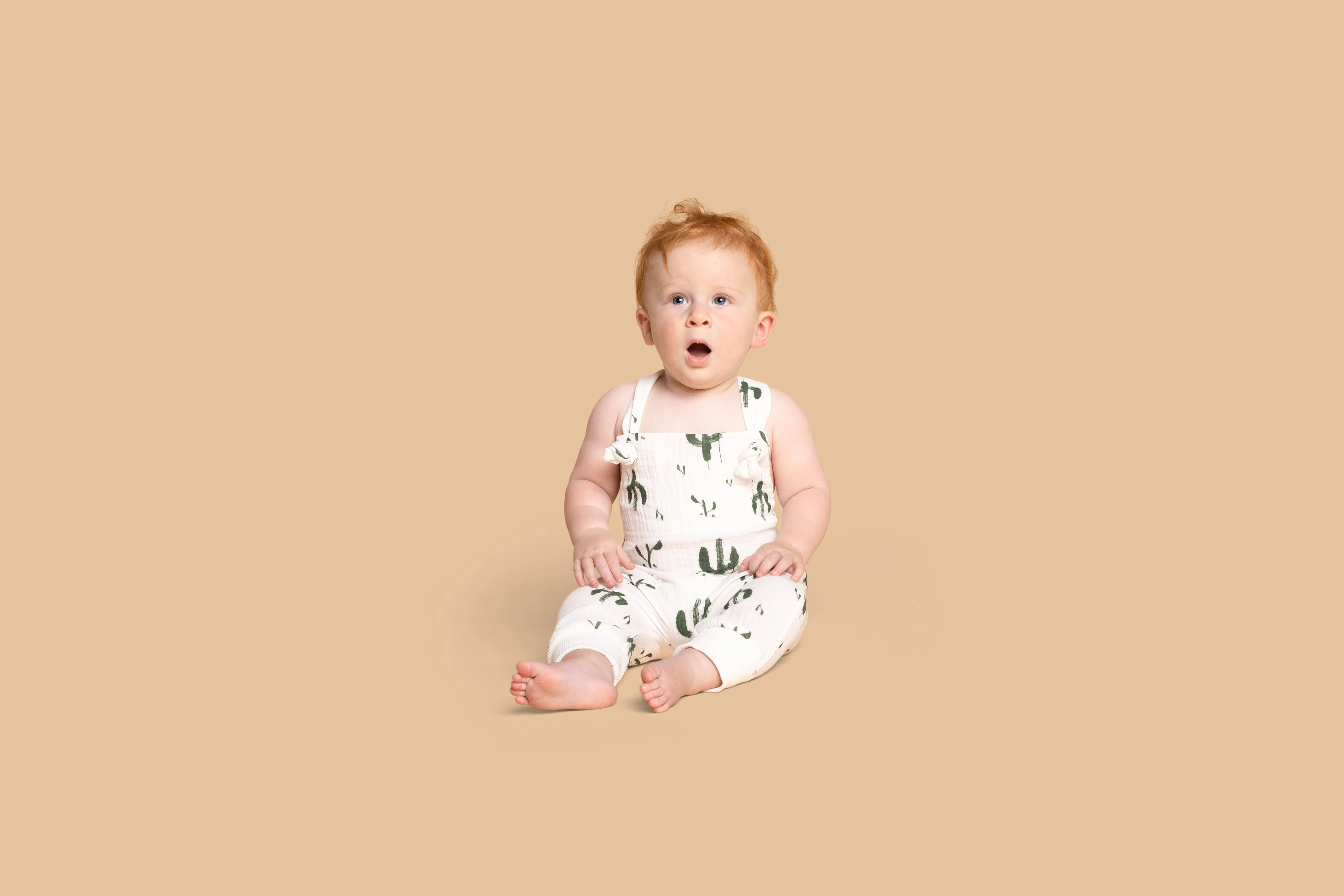 Baby Gauze Dungaree - Off-White