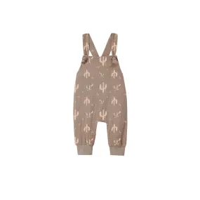 Baby Girls Gauze Dungaree - Taupe