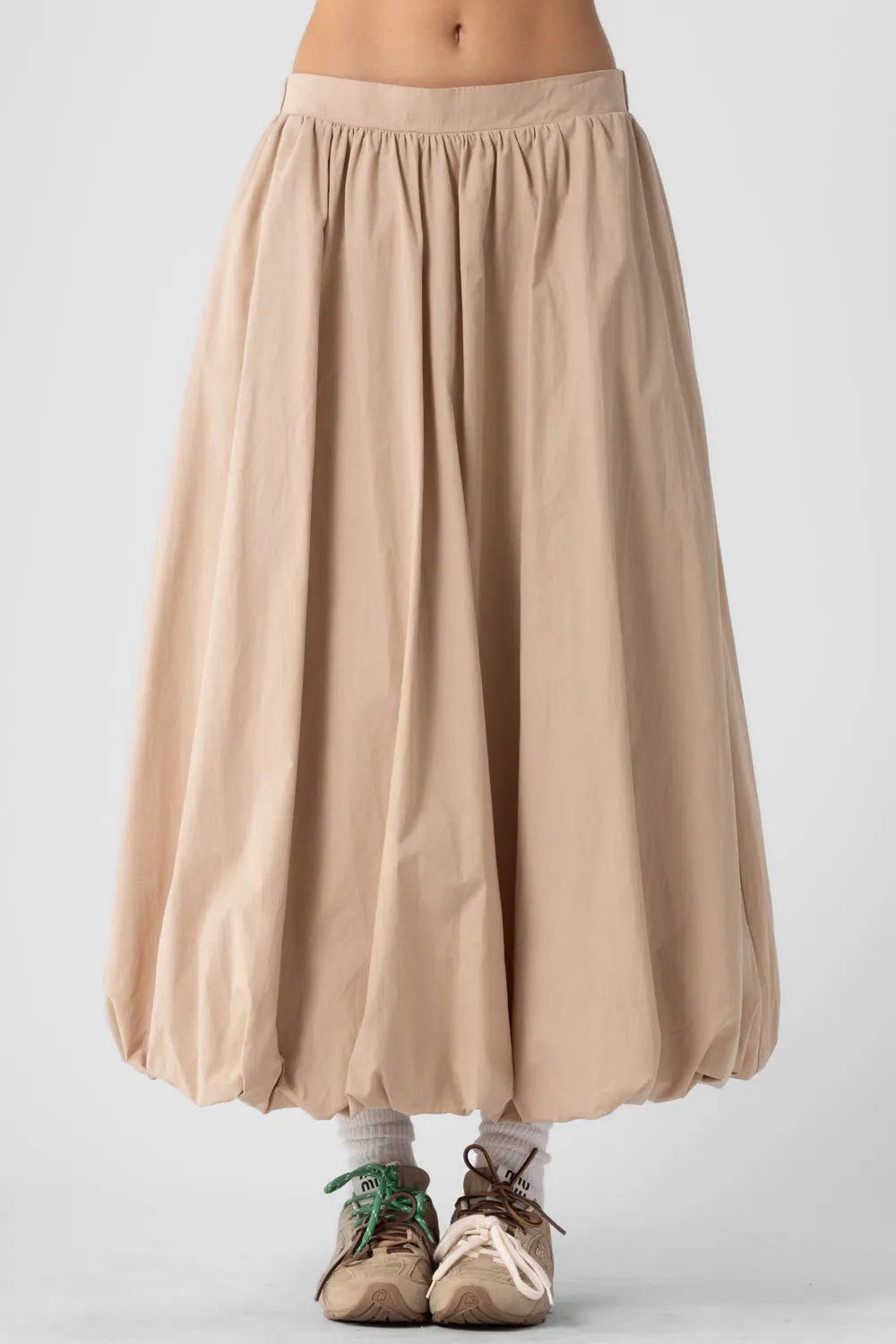 Ballon Hem Maxi Skirt