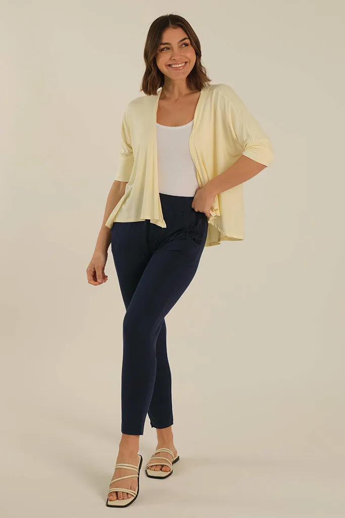 Bamboo Drape Cardi - Vanilla