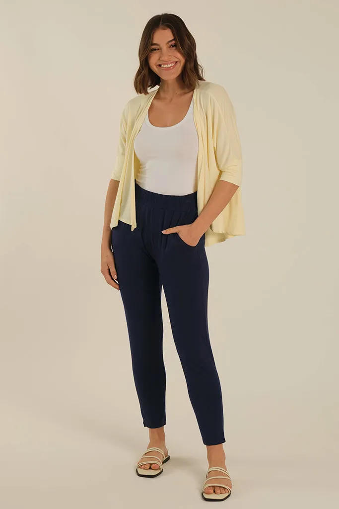 Bamboo Drape Cardi - Vanilla