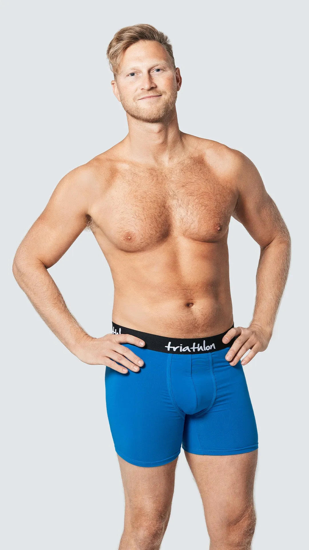 Bambus boxer shorts pakke (5 stk) Blå