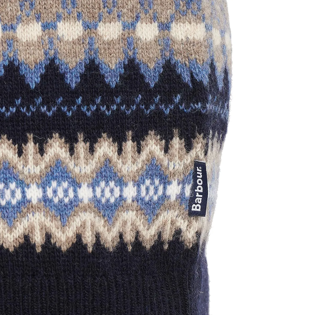 Barbour Case Fair Isle Crew Jumper Midnight