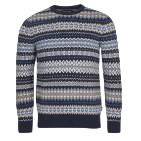 Barbour Case Fair Isle Crew Jumper Midnight