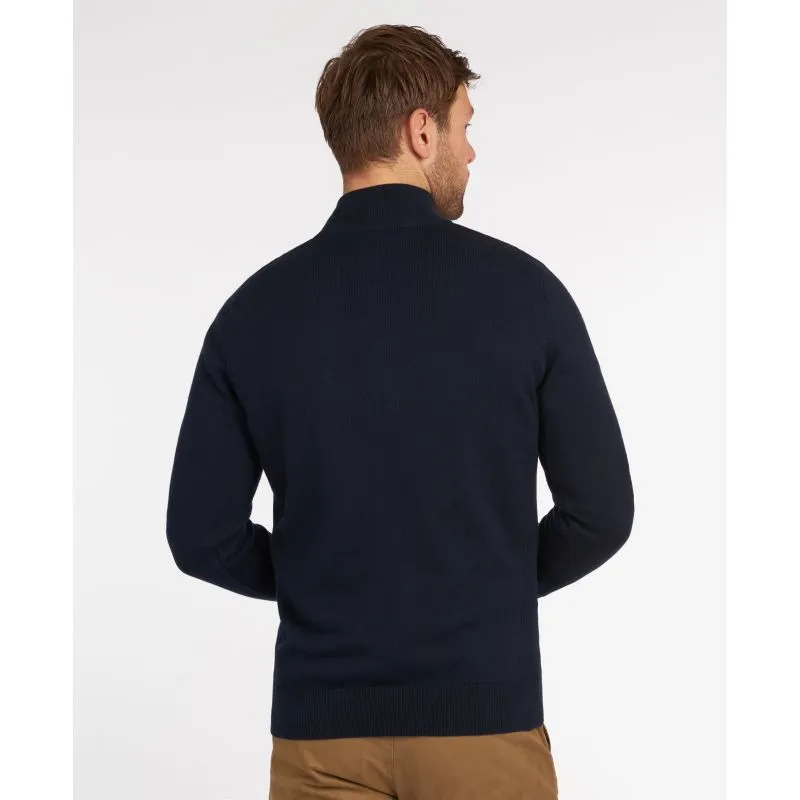 Barbour Cotton Half Zip Mens Jumper - Navy