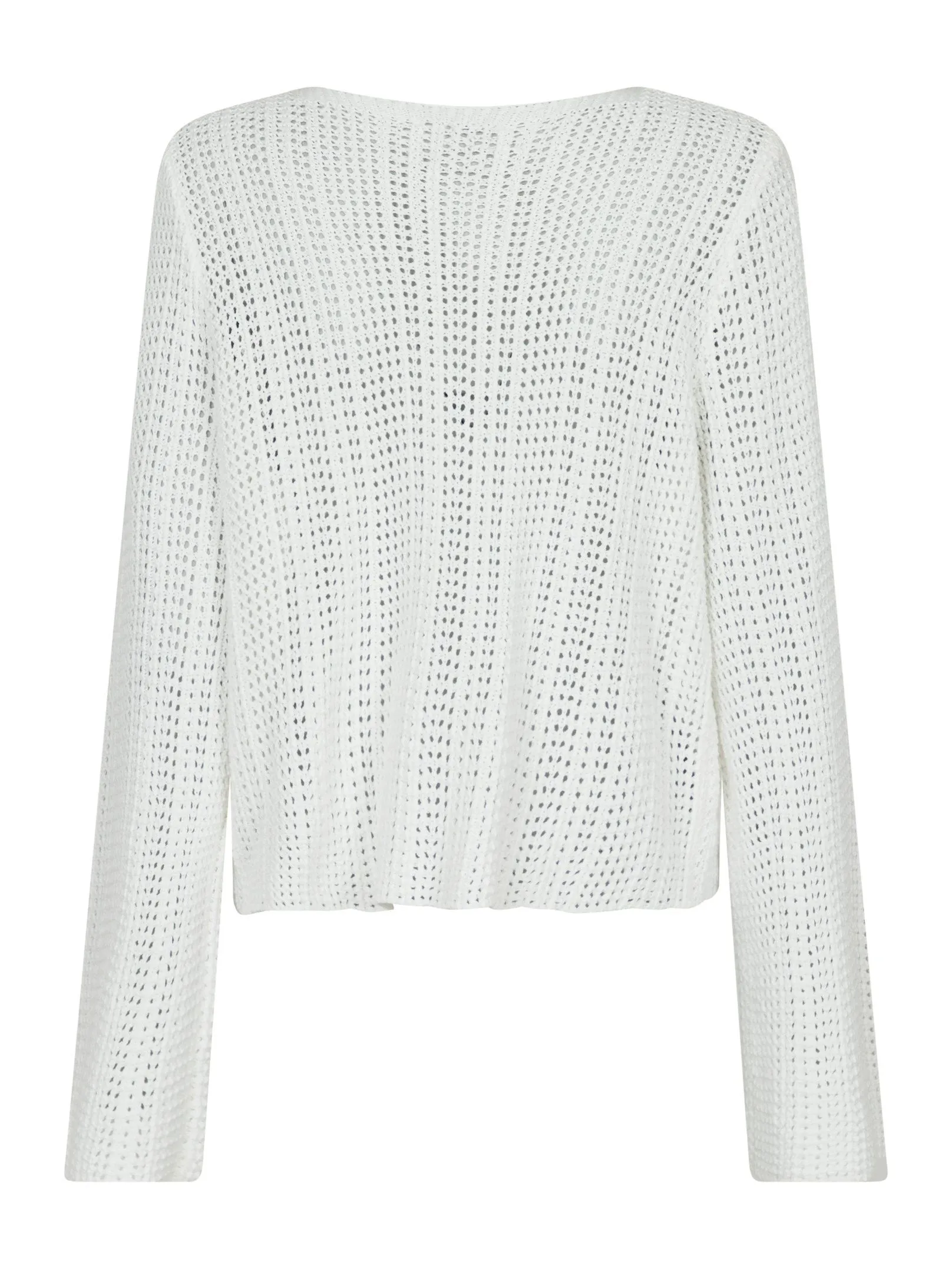 Bates Crochet Knit Cardigan - White