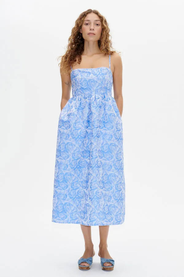 Baum Und Pferdgarten Alvina Blue Rose Jacquard Dress