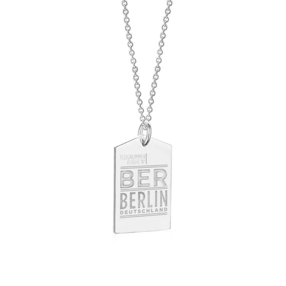 Berlin Germany BER Luggage Tag Charm Silver