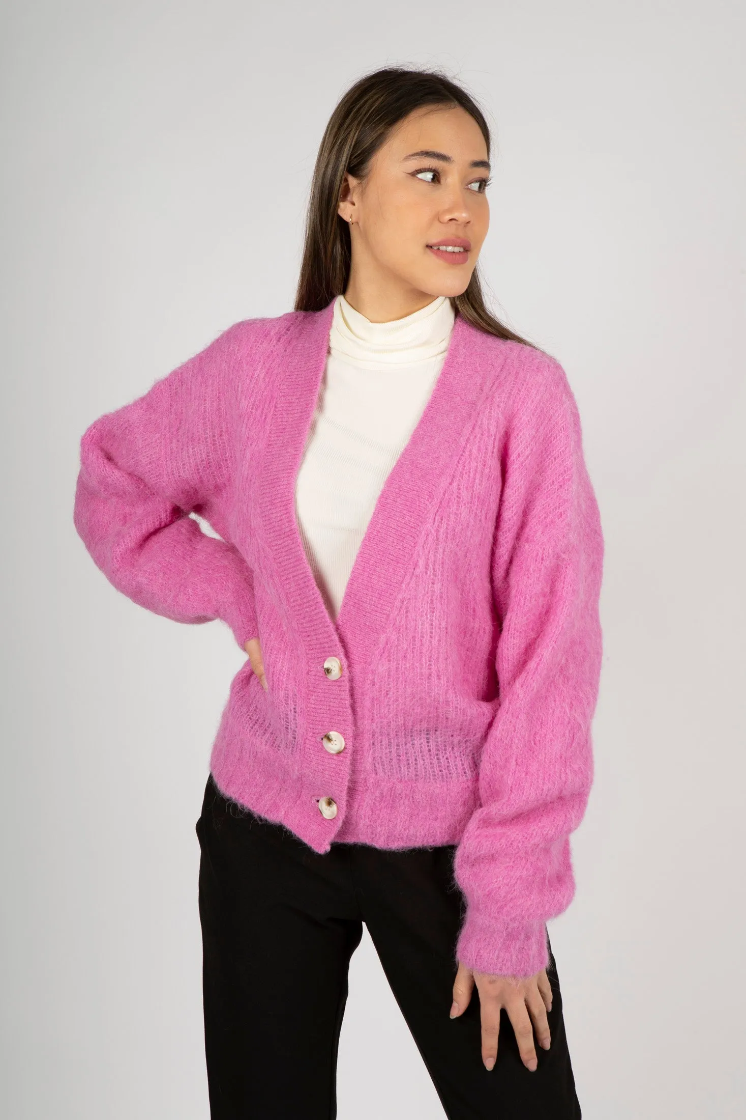 Betim Cardigan - Geranium Melange