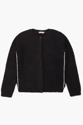 Billieblush Sequin Girls Knit Cardigan - Coal