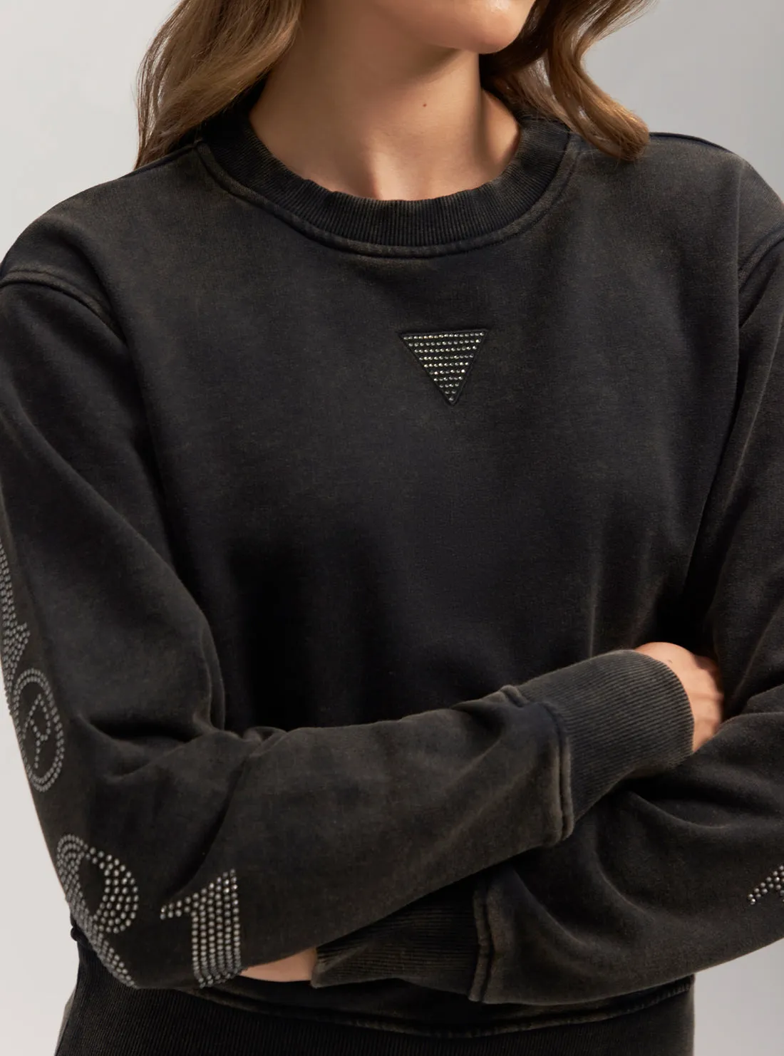 Black Logo Long Sleeve Jumper