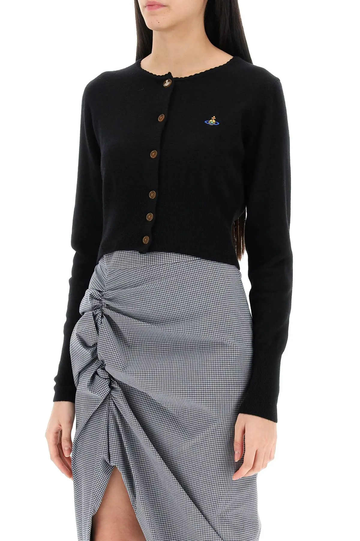 Black Vivienne Westwood Bea Cropped Cardigan