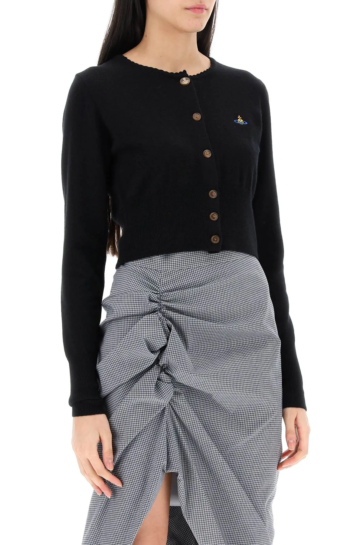 Black Vivienne Westwood Bea Cropped Cardigan