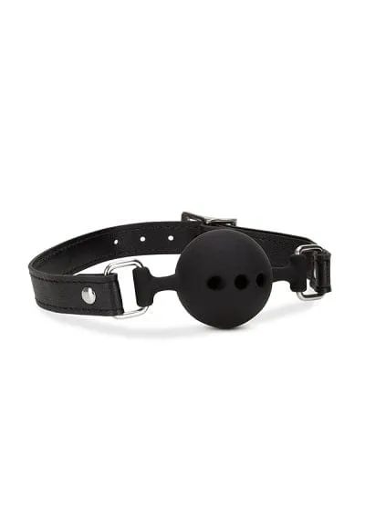 Blush Noir Black Breathable Silicone Ball Gag