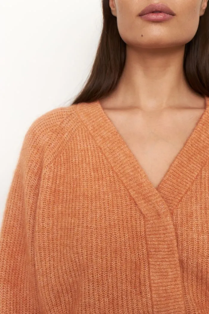 Brooky Knit Boxy Cardigan - Toasted Nut