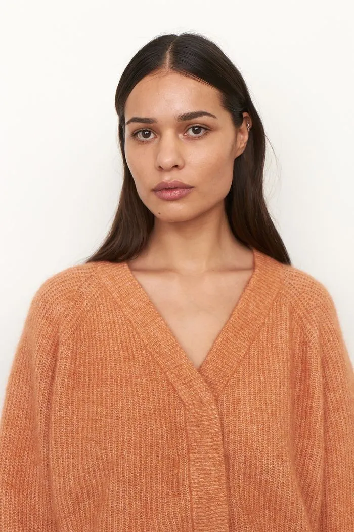 Brooky Knit Boxy Cardigan - Toasted Nut