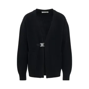 Buckle Cardigan in Black