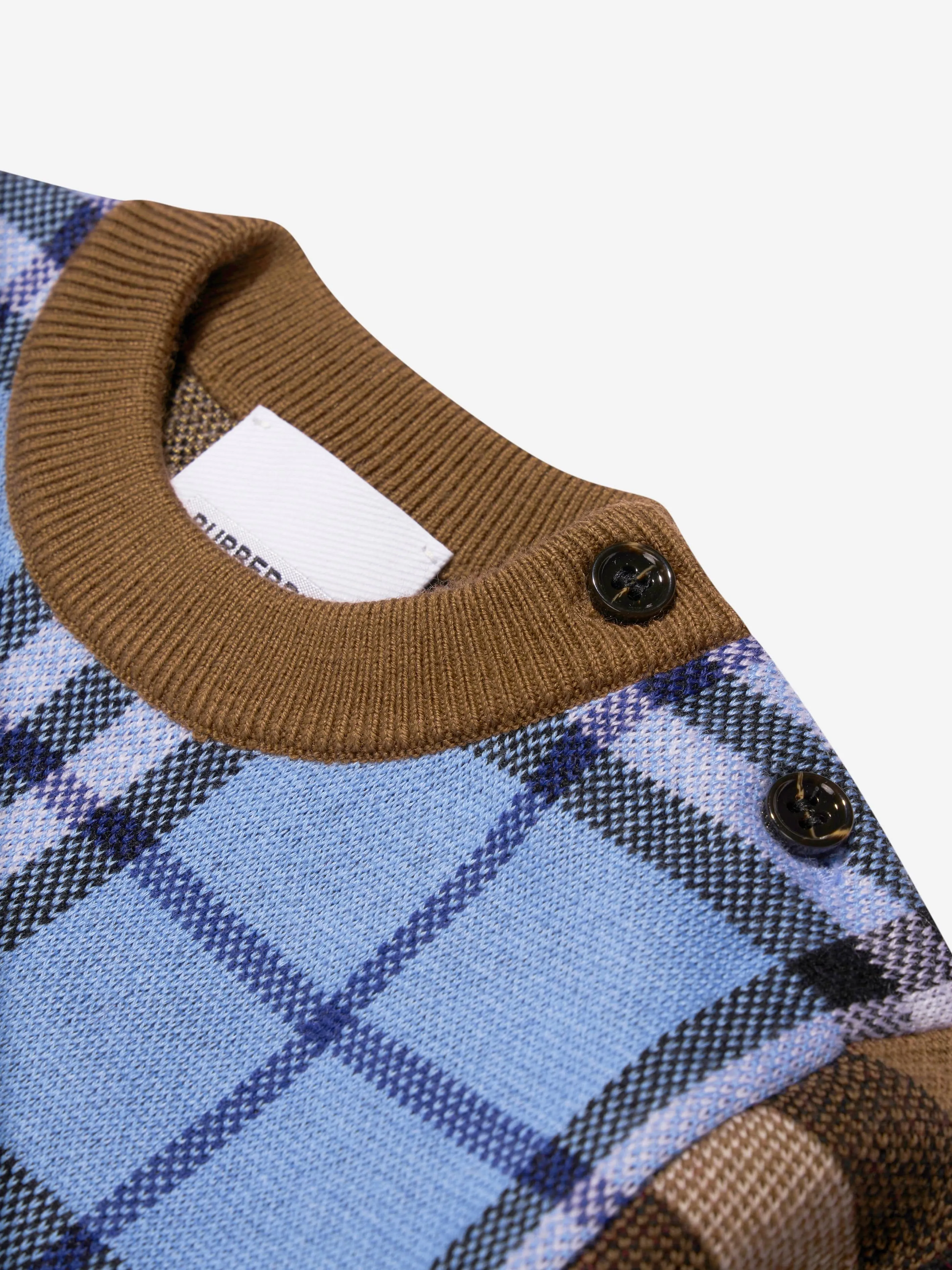 Burberry Baby Boys Wool Milo Check Jumper