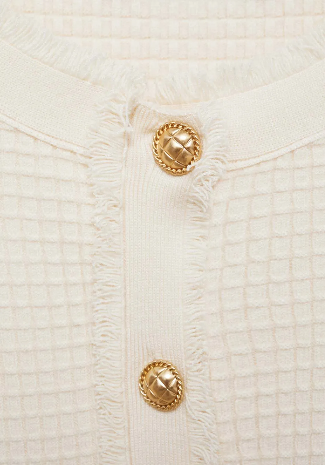 Button knit cardigan - Light Beige