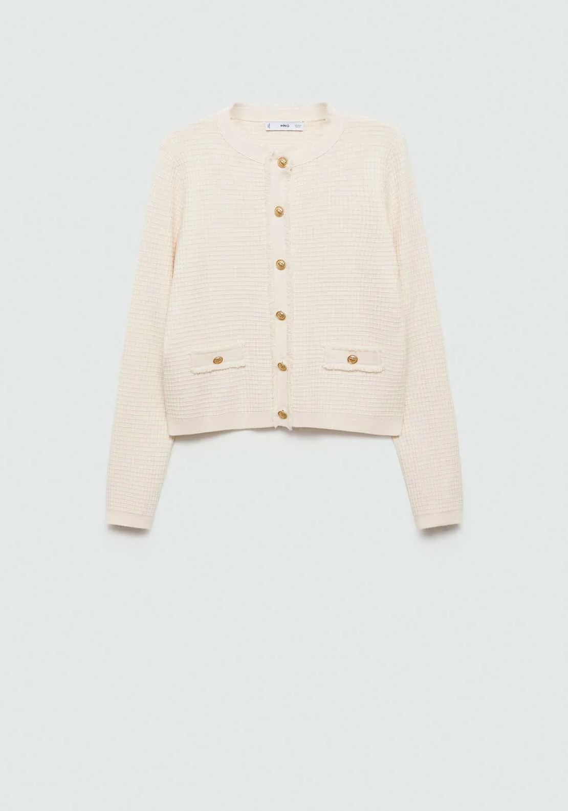 Button knit cardigan - Light Beige