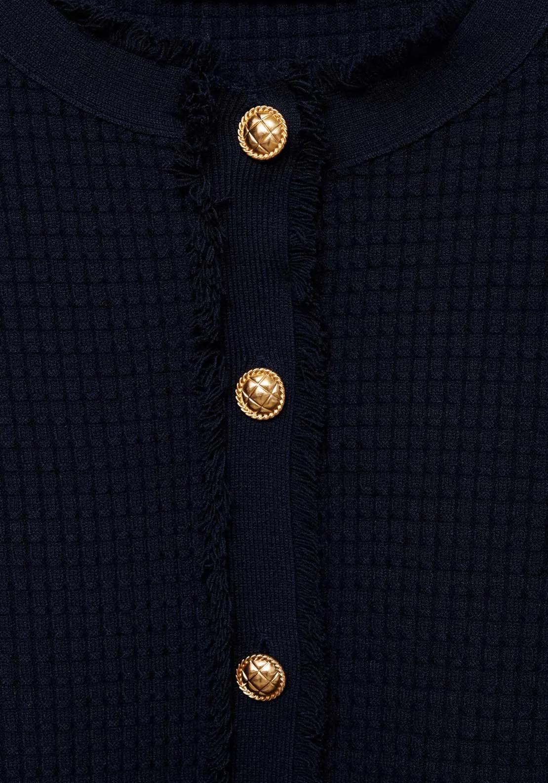 Button knit cardigan - Navy