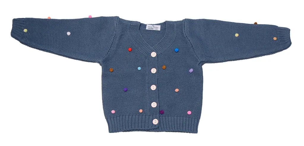 Button-Up Cardigan Sweater for Newborn and Toddler Girls