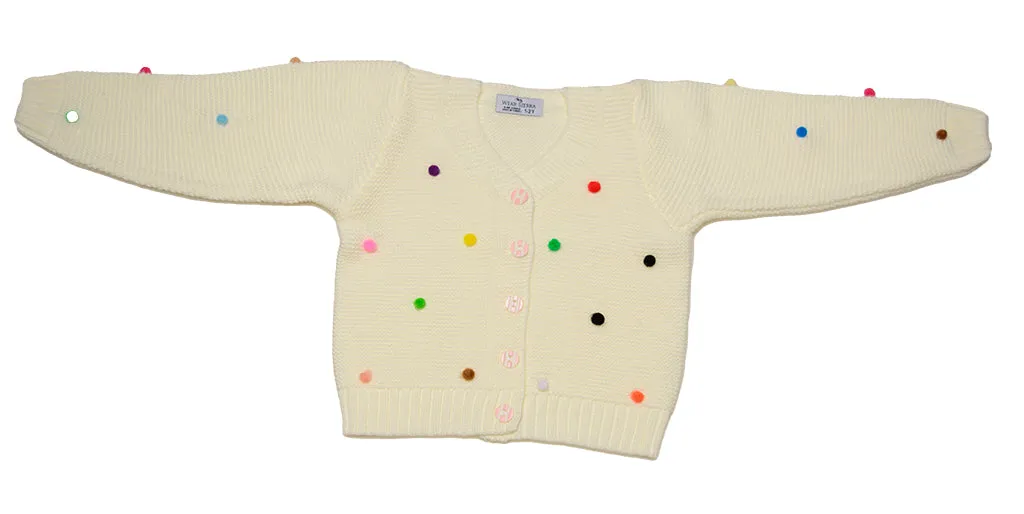 Button-Up Cardigan Sweater for Newborn and Toddler Girls