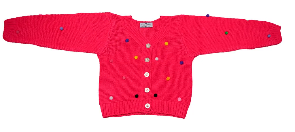 Button-Up Cardigan Sweater for Newborn and Toddler Girls