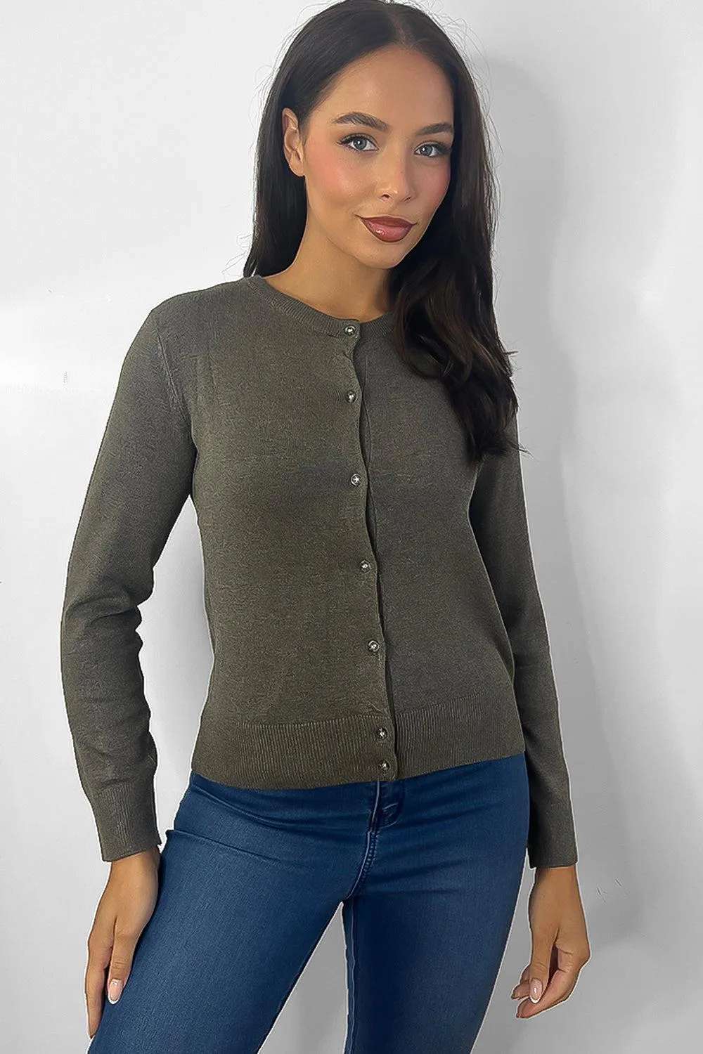 Buttoned Down Front Classic Cardigan