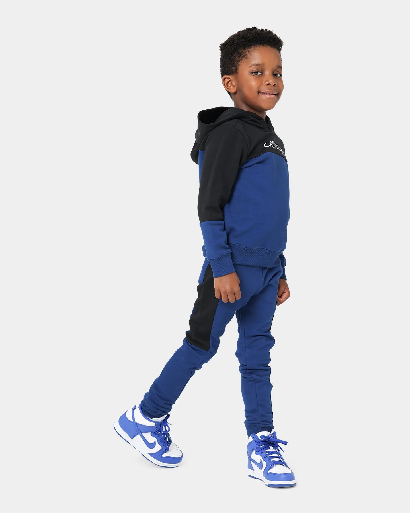 Calvin Klein Kids' CLR Block Hoodie Sweatpant Set Naval Blue