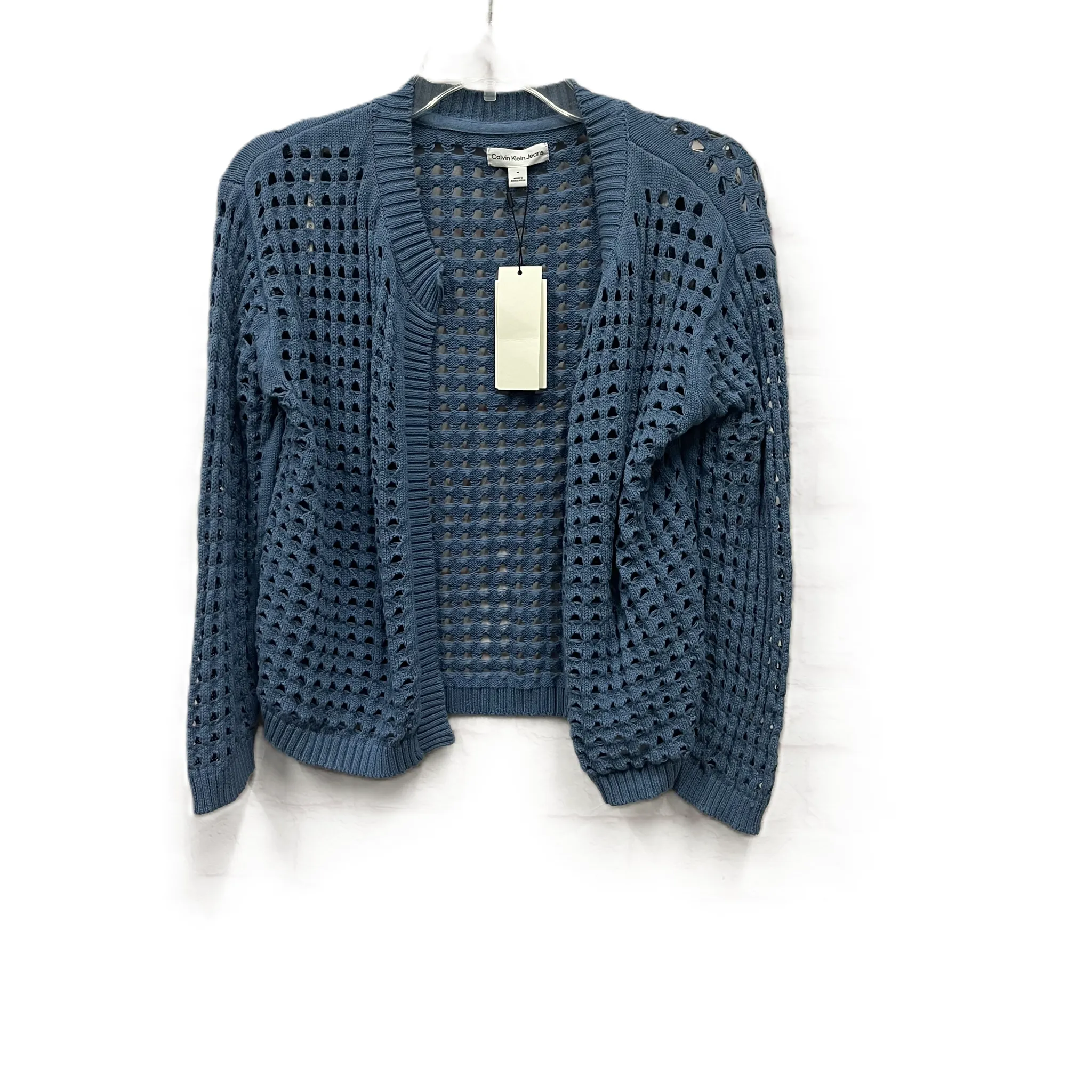 Cardigan By Calvin Klein In Blue, Size: M